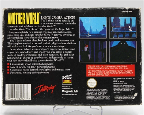 Another World - Complete In Box (CIB) - SNES - (SCN) (C Grade) (Used)